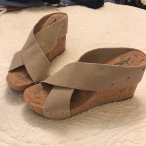 Luck Brand Cork Wedges